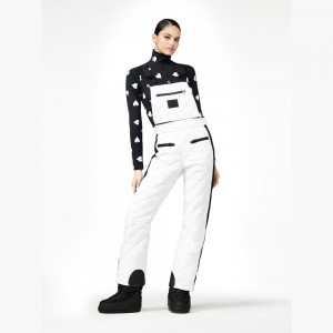 Goldbergh AGNES ski salopette Ski Pants White | 96815-CKOB