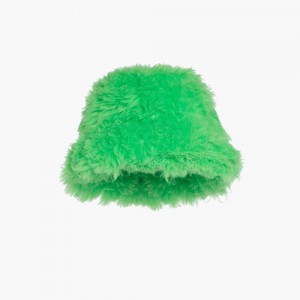 Goldbergh BIRD faux fur Bucket Hat Green | 72315-UBNF