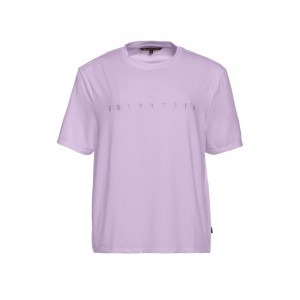 Goldbergh BOXY short sleeve T-Shirts Purple | 61085-LYRK