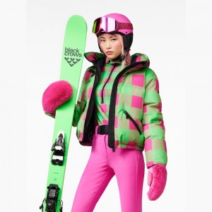 Goldbergh CABIN Ski Jacket Green / Pink | 16489-MWTY