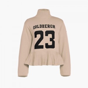 Goldbergh DANGLE long sleeve knit Sweater Beige | 25719-ADGP