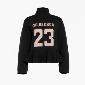 Goldbergh DANGLE long sleeve knit Sweater Black | 49371-MJUZ