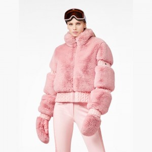 Goldbergh FURRY Ski Jacket Pink | 29365-JIAL