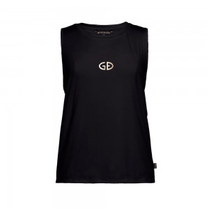 Goldbergh GIGI sleeveless Tank Top Black | 15342-LJHA