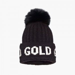 Goldbergh HODD faux pom Beanie Black | 40827-QSWC