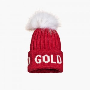 Goldbergh HODD faux pom Beanie Red | 01425-XWNE