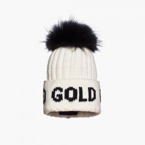 Goldbergh HODD faux pom Beanie White | 90745-PVDB