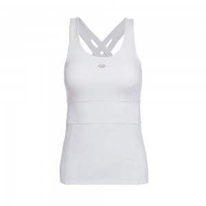 Goldbergh MANHATTAN with cups Tank Top White | 45609-BTYS