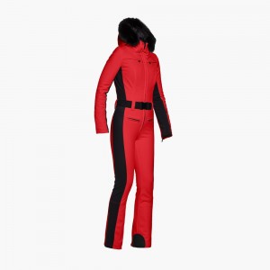 Goldbergh PARRY faux border Ski Suit Red | 43276-WROU