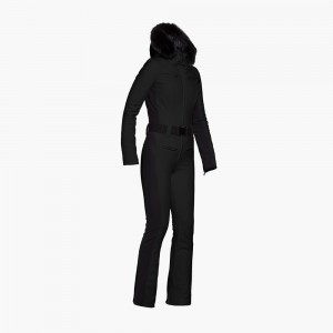 Goldbergh PARRY faux border long Ski Suit Black | 19485-RWOH