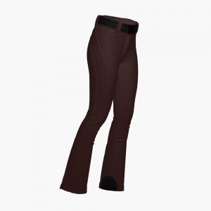 Goldbergh PIPPA long Ski Pants Dark Brown | 06783-XSGM