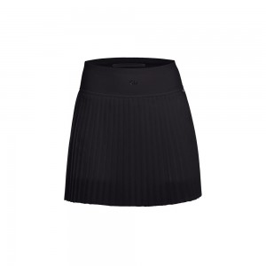 Goldbergh PLISSÉ Skirt Black | 62518-PNIX