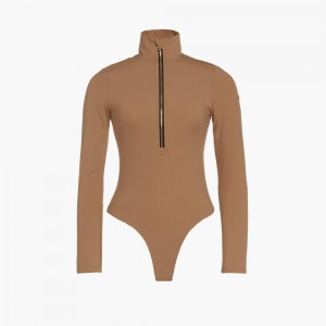 Goldbergh POPPY ski body Ski Tops Brown | 36092-LWEM