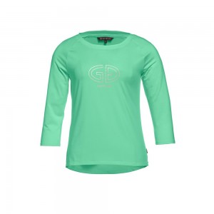 Goldbergh RAVEN 3/4 sleeve T-Shirts Green | 06183-WPBC