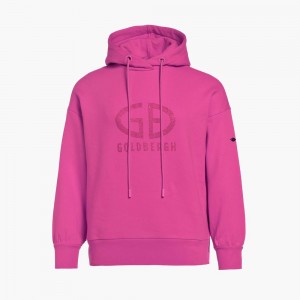 Goldbergh SPARKLING hooded Hoodie Pink | 19340-XVUE