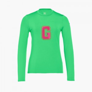 Goldbergh SUPER G long sleeve T-Shirts Green | 64701-ZTAQ