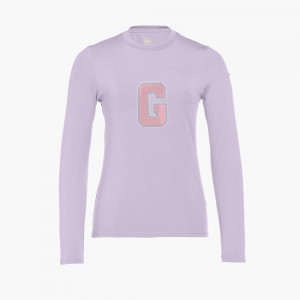 Goldbergh SUPER G long sleeve T-Shirts Purple | 02364-TQJW