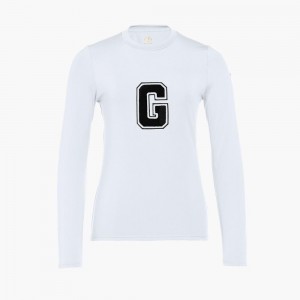 Goldbergh SUPER G long sleeve T-Shirts White | 49820-DMTX