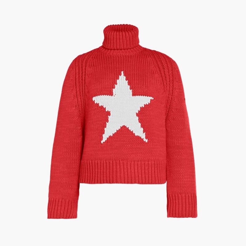 Goldbergh BEAUTY long sleeve knit Sweater Red | 85719-KLNZ