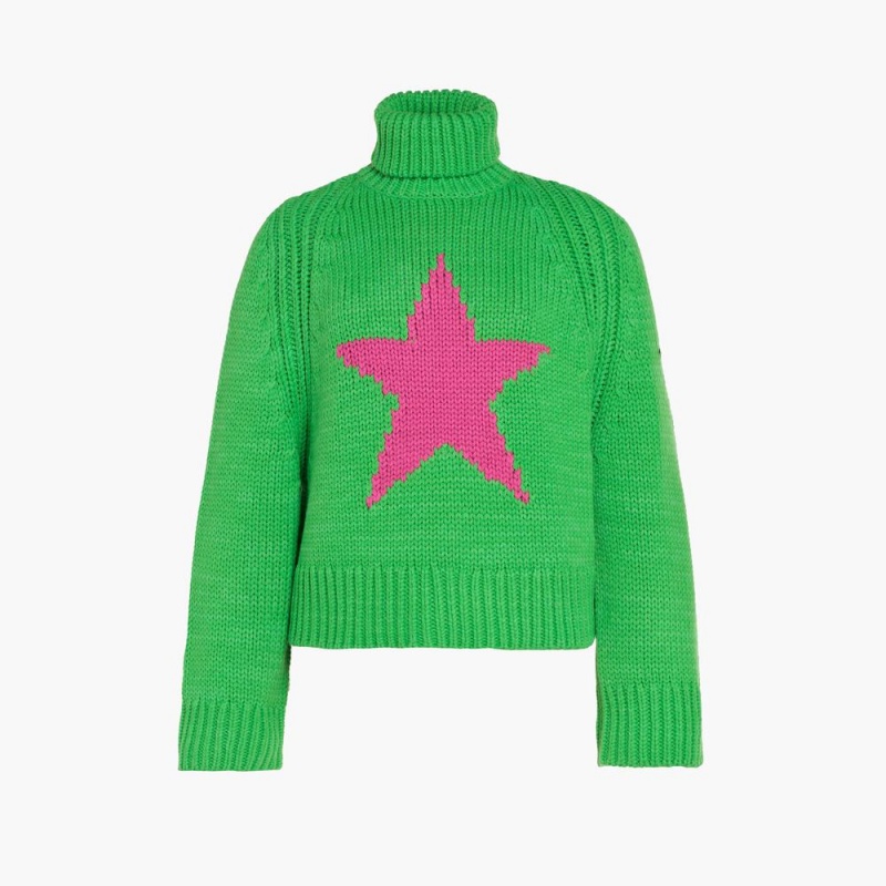 Goldbergh BEAUTY long sleeve knit Sweater Green | 40716-MEAO