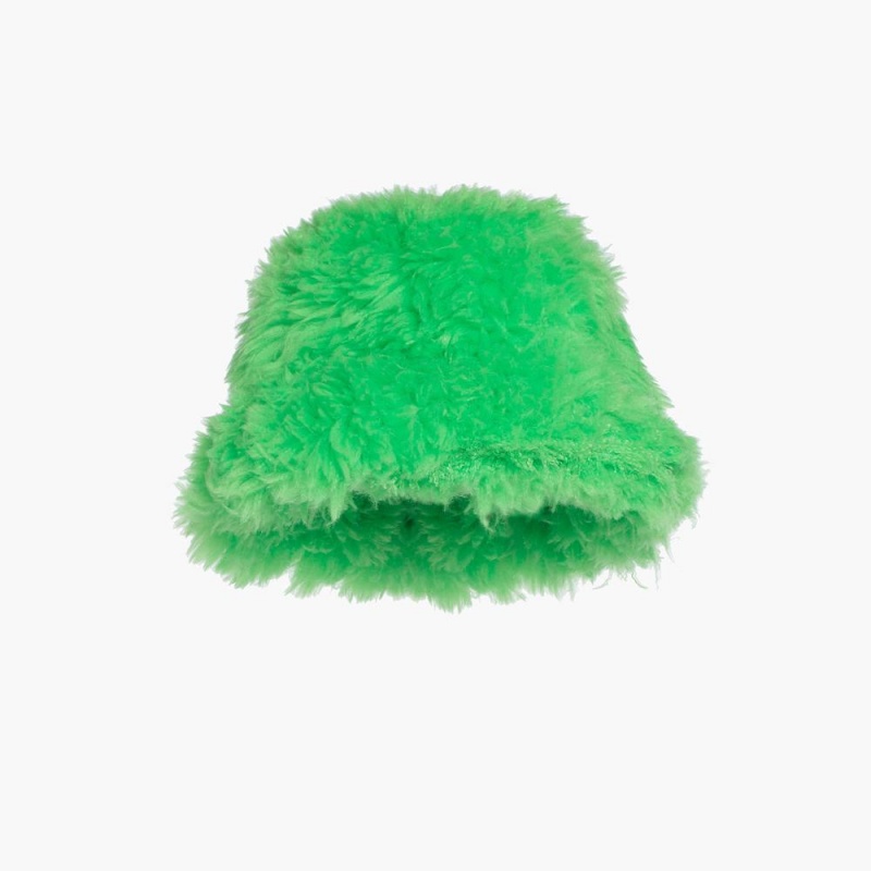 Goldbergh BIRD faux fur Bucket Hat Green | 72315-UBNF