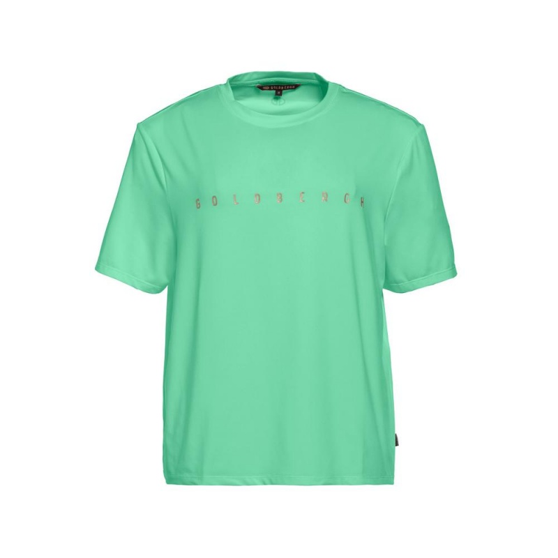 Goldbergh BOXY short sleeve T-Shirts Green | 40326-ZDPJ