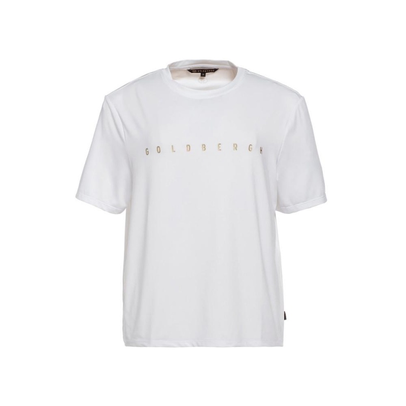 Goldbergh BOXY short sleeve T-Shirts White | 54296-HPUE