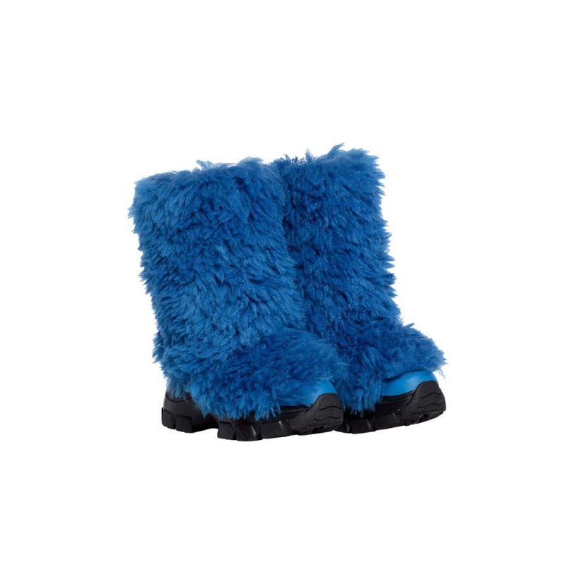 Goldbergh BUSHY snowboot faux fur Snow Boots Blue | 63742-CVKU