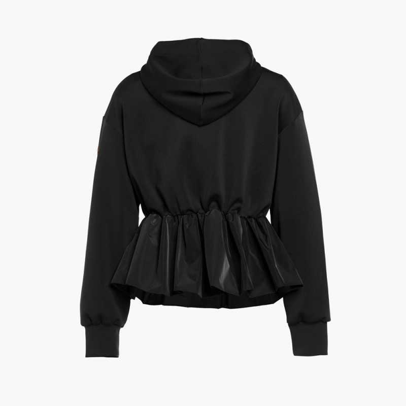 Goldbergh BUTTERCUP full zip hooded cardigan Hoodie Black | 62931-YSVT