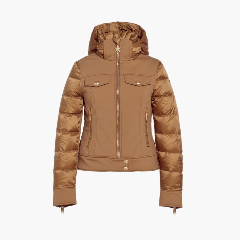 Goldbergh CANYON Ski Jacket Brown | 85493-KADL