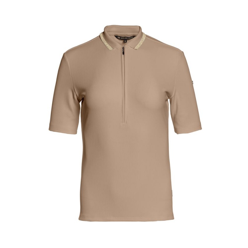 Goldbergh CASSIA short sleeve T-Shirts Brown | 96037-IKVR