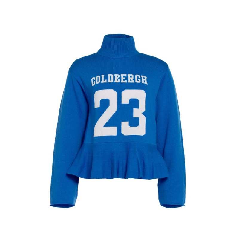 Goldbergh DANGLE long sleeve knit Sweater Blue | 31806-PRJD