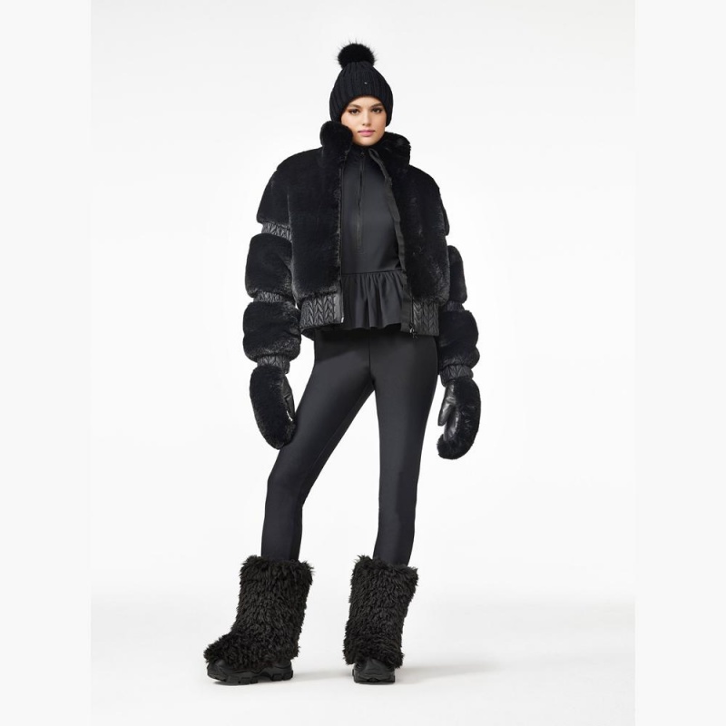 Goldbergh FURRY Ski Jacket Black | 03649-ZBOC