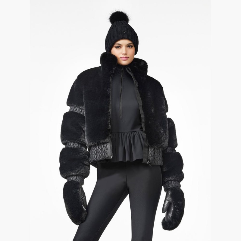 Goldbergh FURRY Ski Jacket Black | 03649-ZBOC