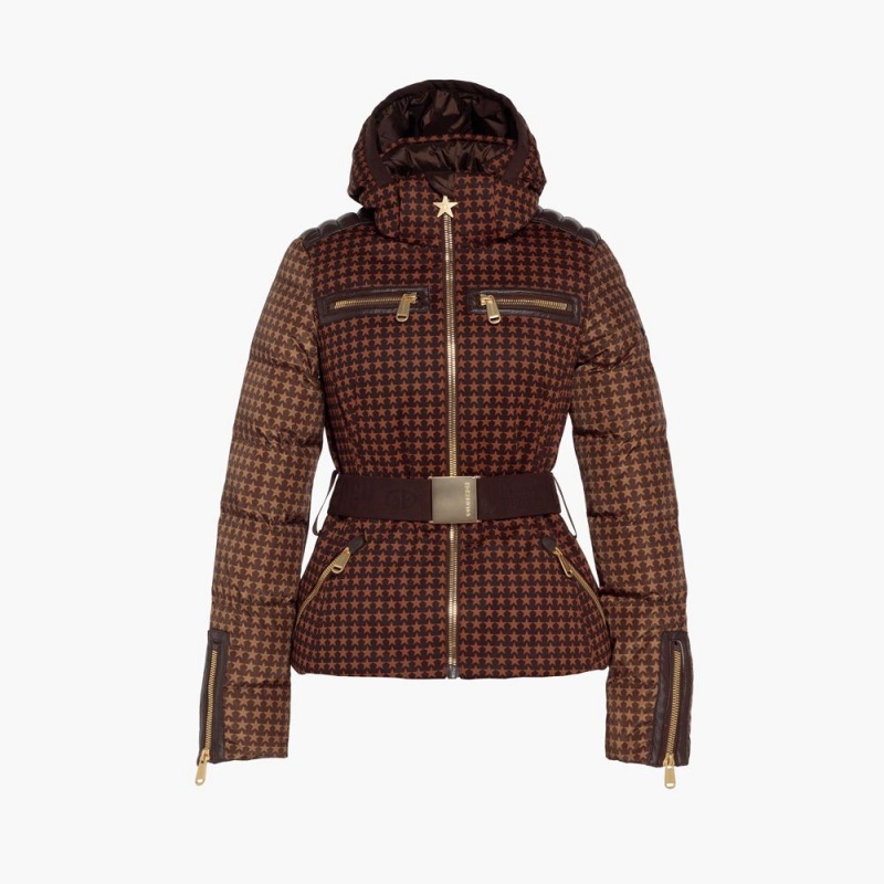 Goldbergh GALAXY Ski Jacket Dark Brown | 87351-EUNJ