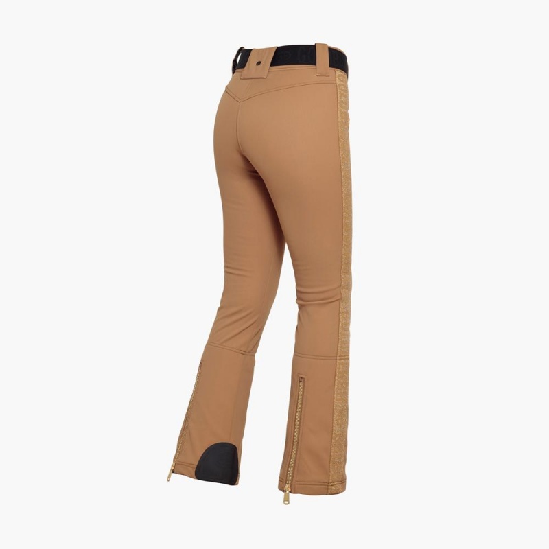 Goldbergh GOLDEN EDGE Ski Pants Brown | 87460-QVAO