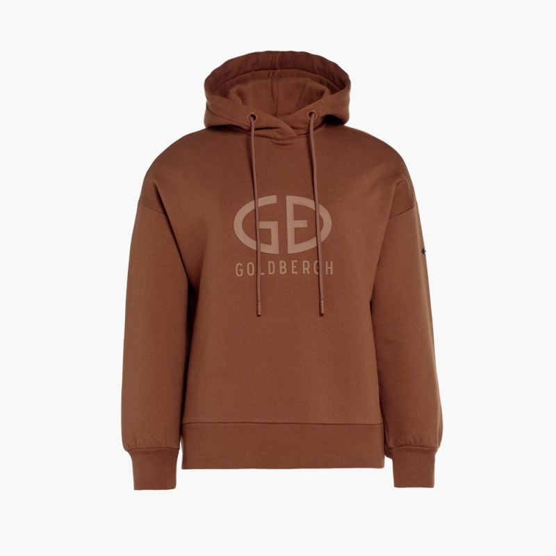 Goldbergh HARVARD hooded sweater Hoodie Beige | 60739-JRCE