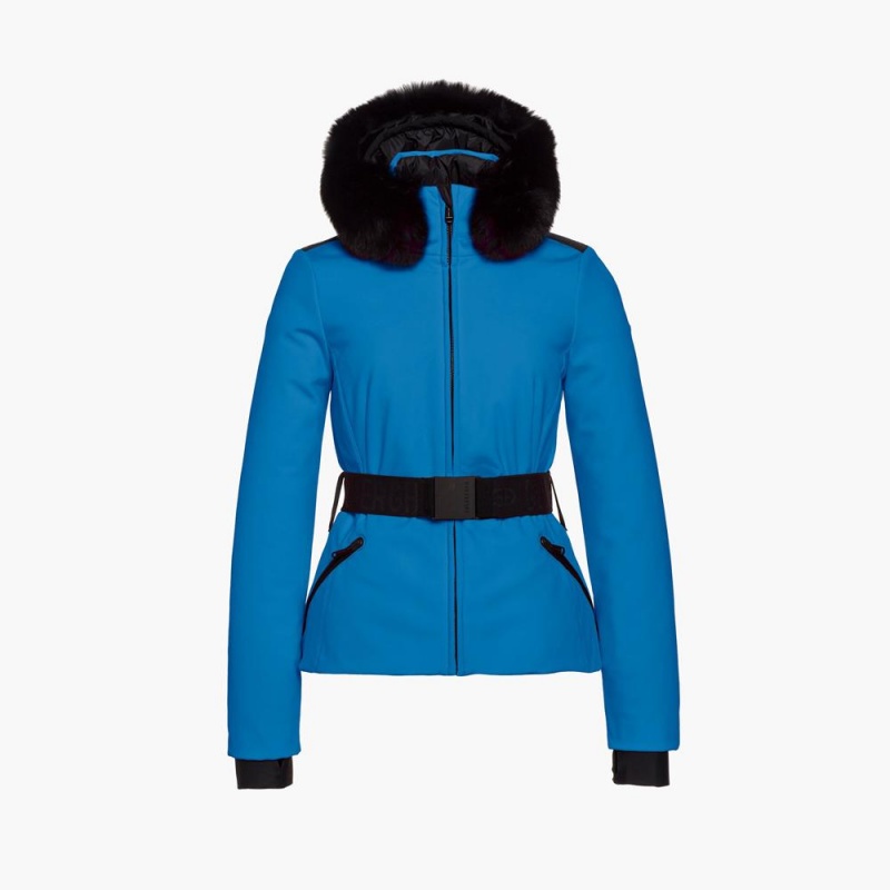 Goldbergh HIDA faux border Ski Jacket Blue | 94716-RMSZ