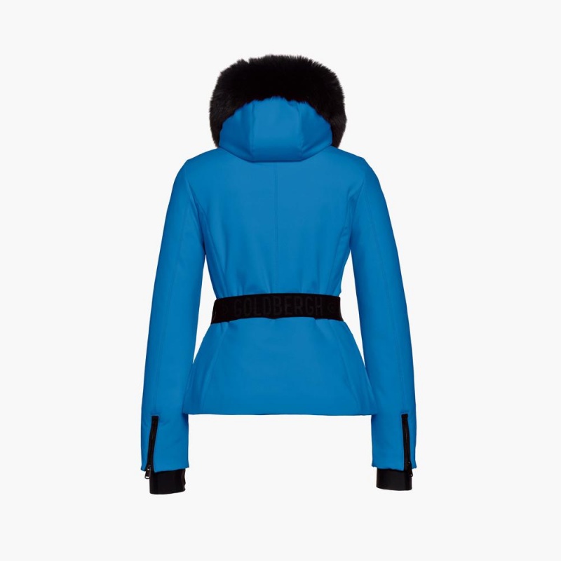 Goldbergh HIDA faux border Ski Jacket Blue | 94716-RMSZ