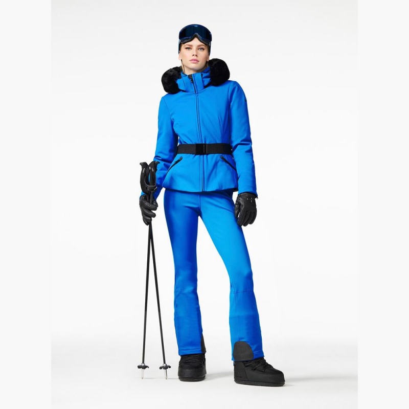 Goldbergh HIDA faux border Ski Jacket Blue | 94716-RMSZ