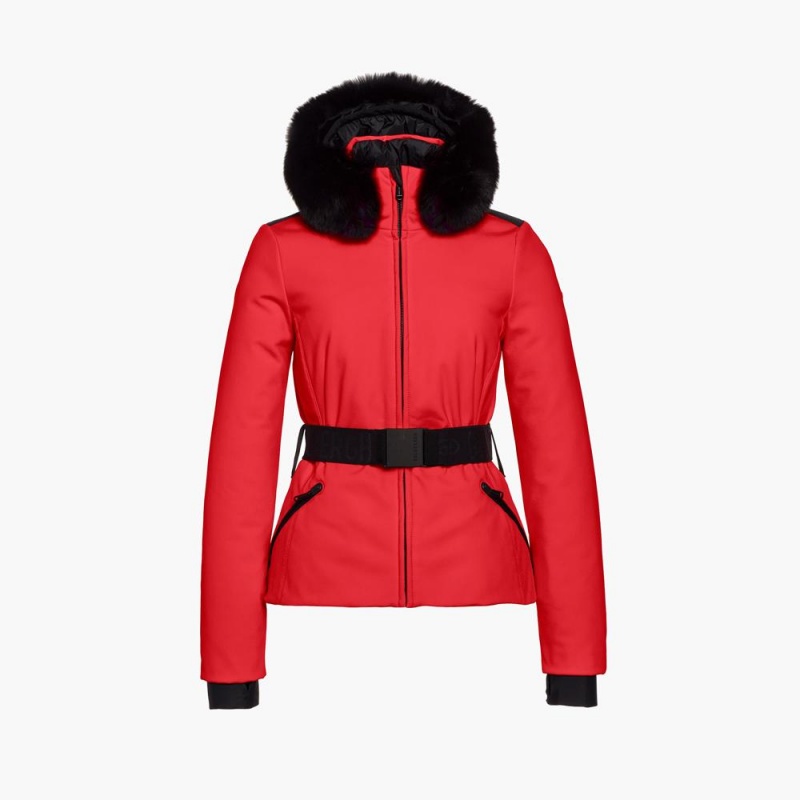 Goldbergh HIDA faux border Ski Jacket Red | 68193-ZAJG