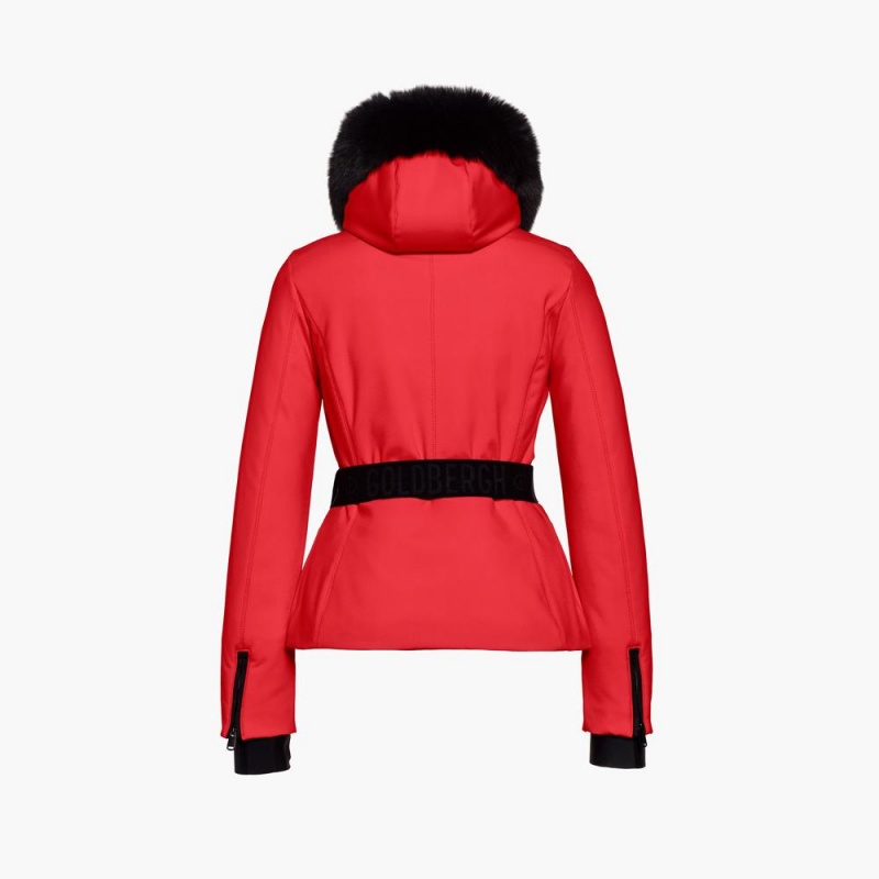 Goldbergh HIDA faux border Ski Jacket Red | 68193-ZAJG