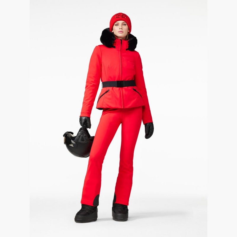 Goldbergh HIDA faux border Ski Jacket Red | 68193-ZAJG