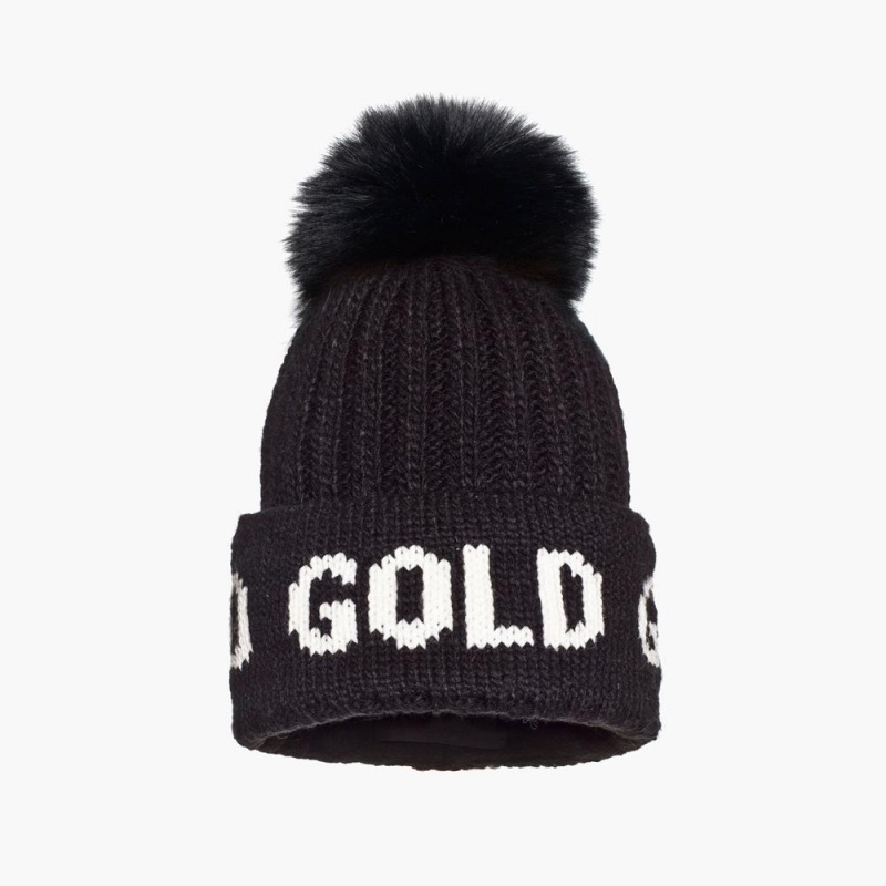 Goldbergh HODD faux pom Beanie Black | 40827-QSWC