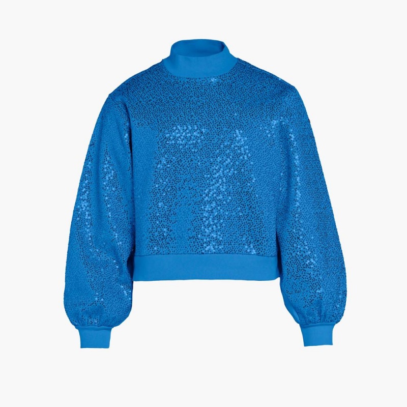 Goldbergh LOLA round neck Sweater Blue | 50391-KADX