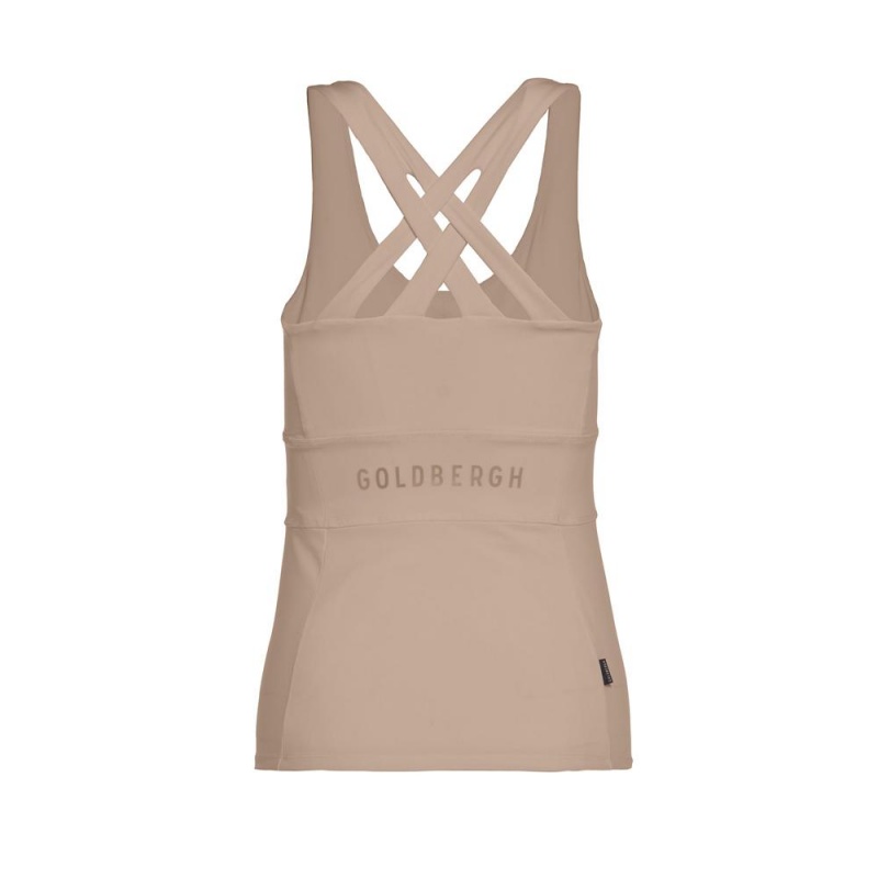 Goldbergh MANHATTAN with cups Tank Top Brown | 39671-NYTV