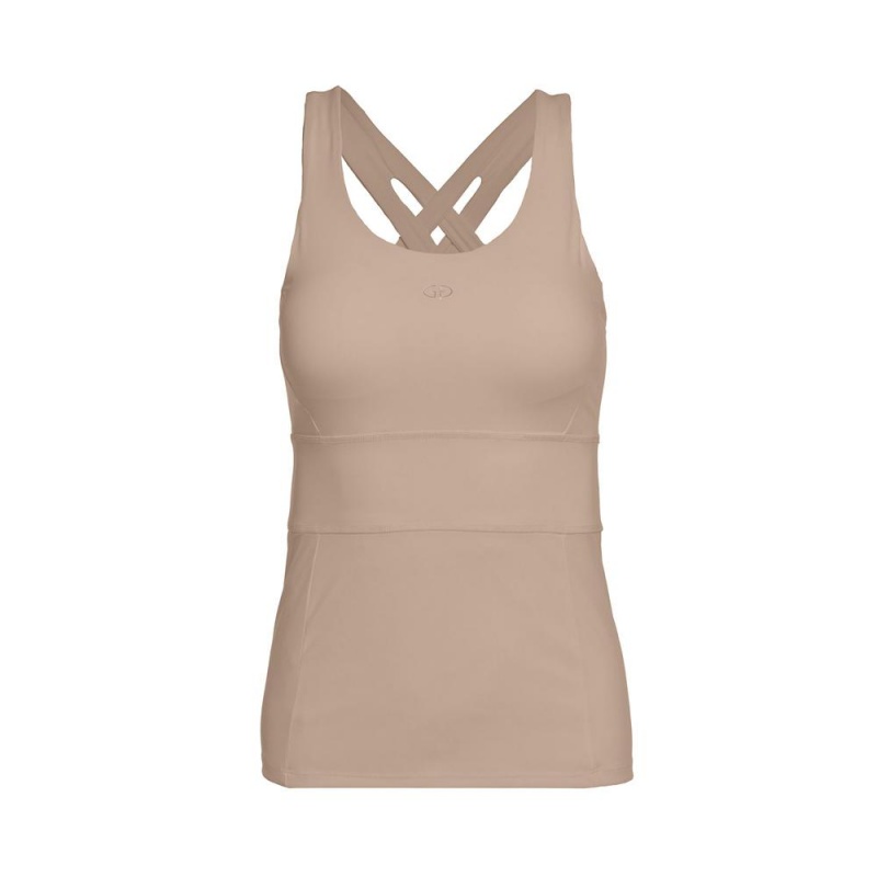 Goldbergh MANHATTAN with cups Tank Top Brown | 39671-NYTV