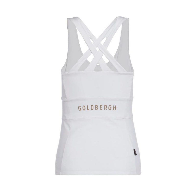 Goldbergh MANHATTAN with cups Tank Top White | 45609-BTYS