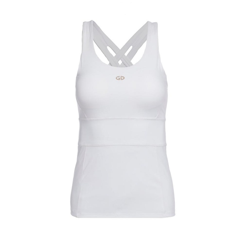 Goldbergh MANHATTAN with cups Tank Top White | 45609-BTYS