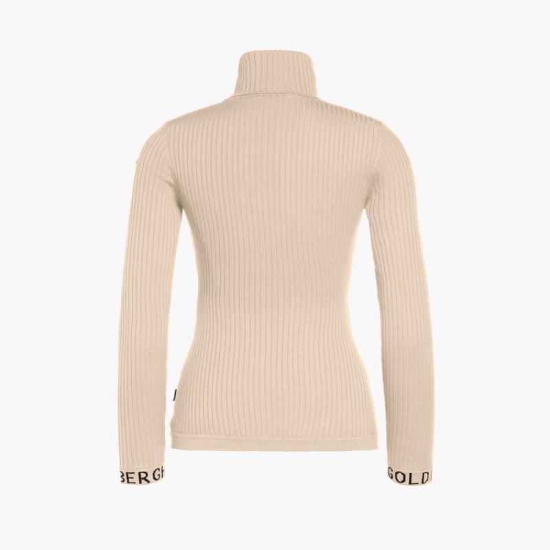 Goldbergh MIRA long sleeve knit Sweater Beige | 98417-ROHS